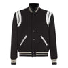 Aviator Wool Jacket Spring And Autumn Black And White Stitching