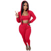 Women's Clothing Sweater Lycra Hooded Sports Suit